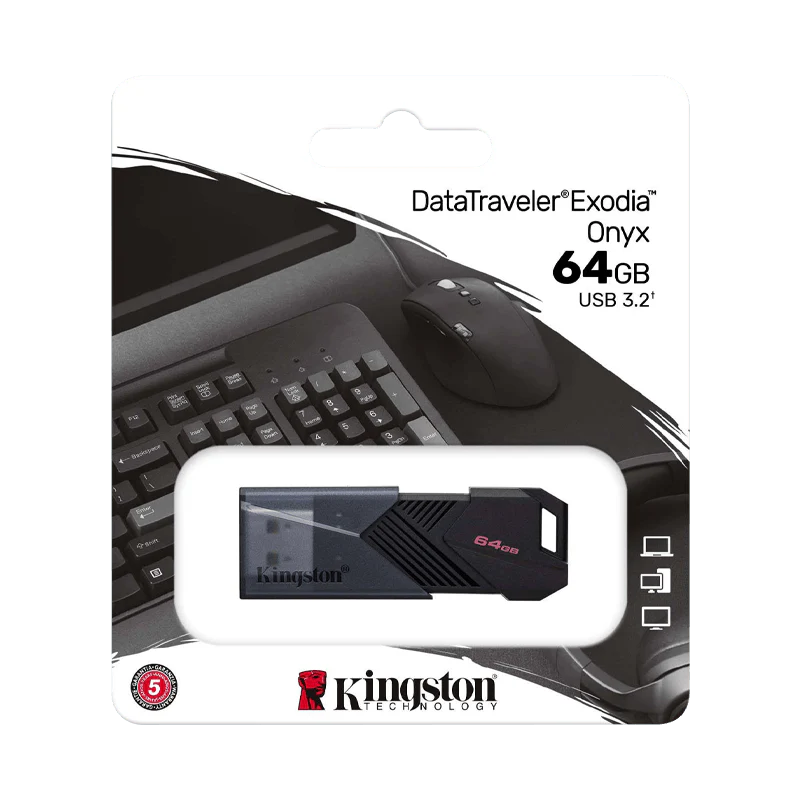 PENDRIVE KINGSTON DATATRAVELER ONYX / 64 GB / USB 3.2 GEN 1 / NEGRO