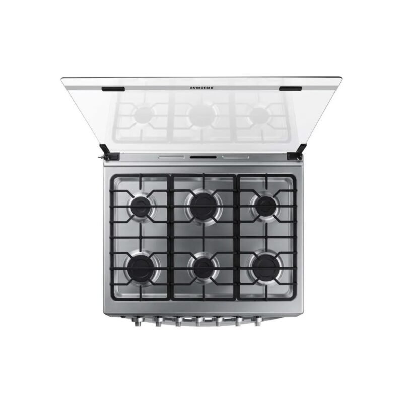 COCINA GAS SAMSUNG NX52T3510LV/AP DOBLE CERRADURA/ENCENDIDO ELECTRICO/6 QUEMADORES/ GRIS NEGRO