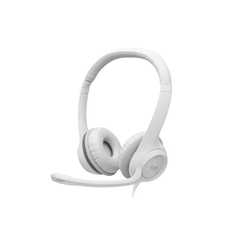 HEADSETS LOGITECH/H390/USB-A/MIC. CANCEL. RUIDO/CABLE 1.9M/100KHZ/BLANCO