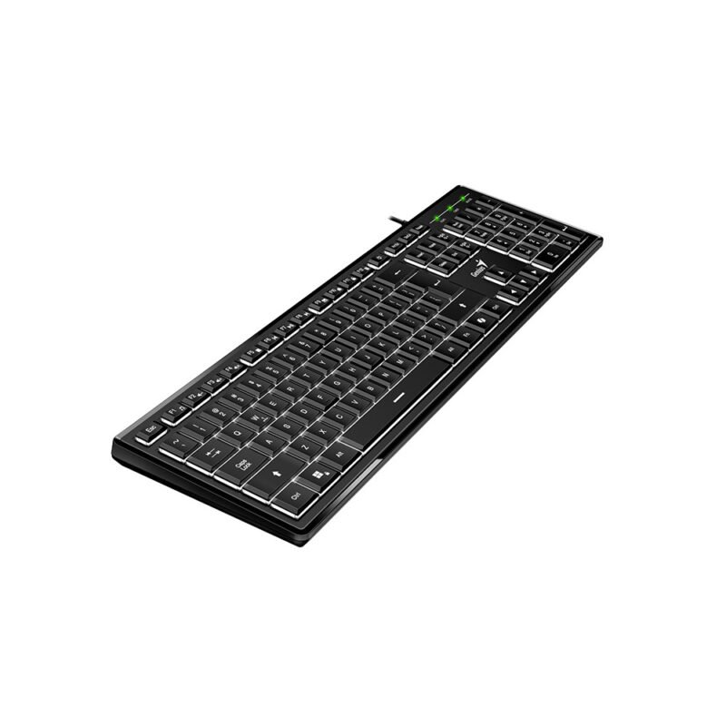 TECLADO SLIMSTAR 820 NEGRO USB ILUMINADO Y TECLA COPILOT