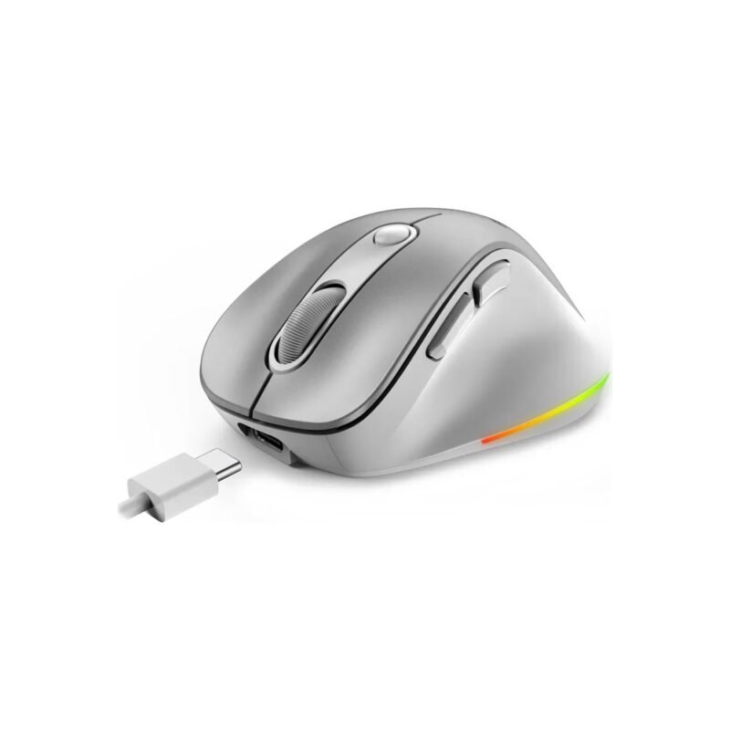 MOUSE GENIUS WIRELLES MINI ERGO 9000S PRO SILVER RECARGABLE DUAL BT Y 2 4GHZ RGB DPI 800 A 2