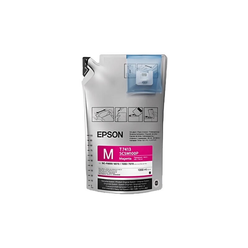 TINTA EPSON 7413 MAGENTA ULTRACHROME F6200/F7200/F9200/F9370 6 LITROS C13T741320