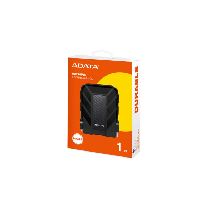 DISCO EXTERNO ADATA HD710P 1TB NEGRO USB3.1, IP68, AGUA, POLVO, MIL-STD-810G 516.6 GOLPES