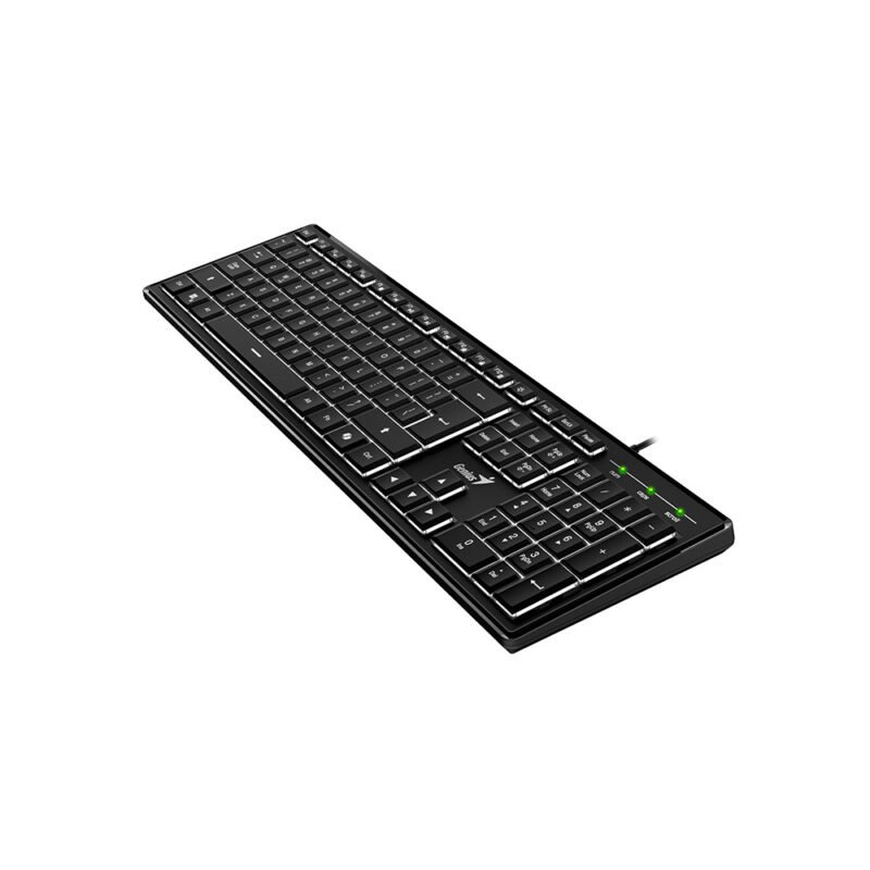 TECLADO SLIMSTAR 820 NEGRO USB ILUMINADO Y TECLA COPILOT