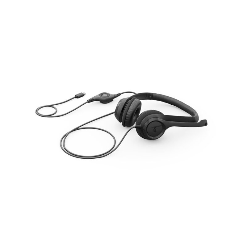 HEADSETS LOGITECH/H390/USB-C/MIC. CANCEL. RUIDO/CABLE 1.9M/100KHZ/MIDNIGHT BLACK