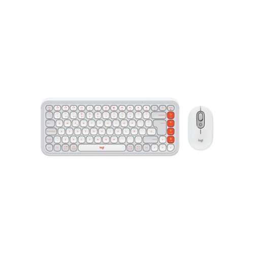 COMBO LOGITECH/TECLADO Y MOUSE POP ICON/WIRELESS/EASY-SWITCH/HASTA 3 DISPOSITIVOS/WHITE