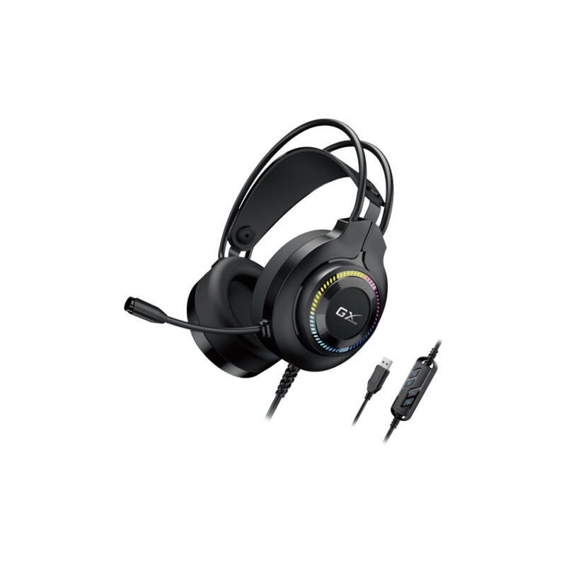 HEADSETS GENIUS HS-GX580U GAMING USB NEGRO CON RGB LED