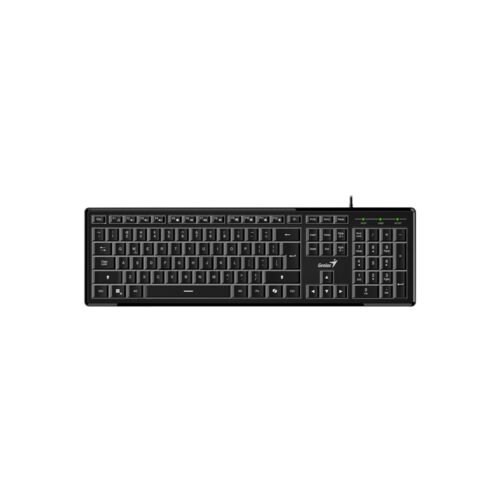 TECLADO SLIMSTAR 820 NEGRO USB ILUMINADO Y TECLA COPILOT